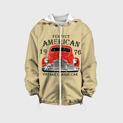 Куртка с капюшоном детская AMERICAN CAR, цвет: 3D-белый