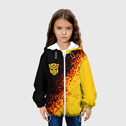 Куртка с капюшоном детская Bumblebee, цвет: 3D-белый — фото 2