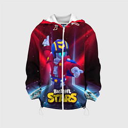Куртка с капюшоном детская STU СТУ Brawl Stars, цвет: 3D-белый