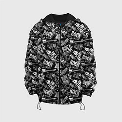 Куртка с капюшоном детская Rock Star, цвет: 3D-черный