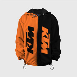 Куртка с капюшоном детская KTM КТМ Z, цвет: 3D-черный