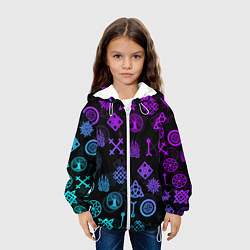 Куртка с капюшоном детская СЛАВЯНСКИЕ РУНЫ ПАТТЕРН Z, цвет: 3D-белый — фото 2