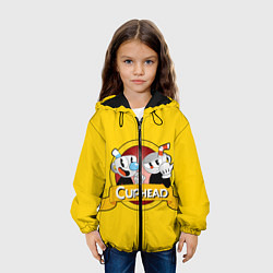 Куртка с капюшоном детская CUPHEAD КАПХЕД, цвет: 3D-черный — фото 2