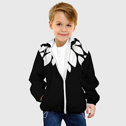 Куртка с капюшоном детская Лепестки, цвет: 3D-белый — фото 2