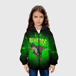 Куртка с капюшоном детская Roarrr! Динозавр T-rex, цвет: 3D-черный — фото 2