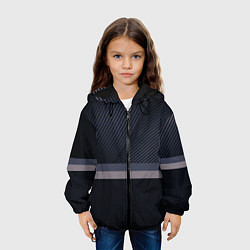 Куртка с капюшоном детская Минимализм, цвет: 3D-черный — фото 2