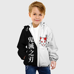 Куртка с капюшоном детская МАСКА ТАНДЖИРО TANJIRO MASK, цвет: 3D-белый — фото 2