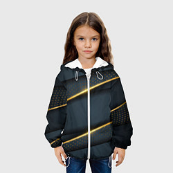Куртка с капюшоном детская 3D luxury gold, цвет: 3D-белый — фото 2