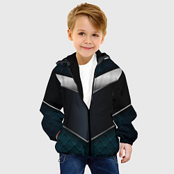Куртка с капюшоном детская 3D dark metal, цвет: 3D-черный — фото 2