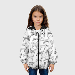 Куртка с капюшоном детская ПОРОДЫ СОБАК С ФОТОГРАФИЯМИ, цвет: 3D-черный — фото 2