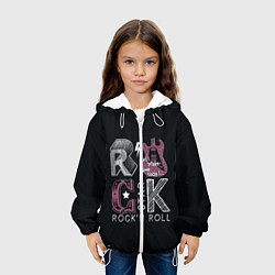 Куртка с капюшоном детская Rock star, цвет: 3D-белый — фото 2