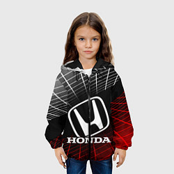 Куртка с капюшоном детская HONDA ХОНДА СЕТКА, цвет: 3D-черный — фото 2