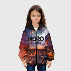 Куртка с капюшоном детская Metro Разрушенный город, цвет: 3D-черный — фото 2