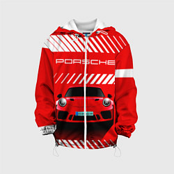 Куртка с капюшоном детская PORSCHE ПОРШЕ RED STYLE, цвет: 3D-белый