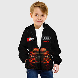 Куртка с капюшоном детская AUDI RS 5 FIRE АУДИ РС 5, цвет: 3D-черный — фото 2