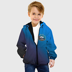 Куртка с капюшоном детская Сборная Франции, цвет: 3D-черный — фото 2