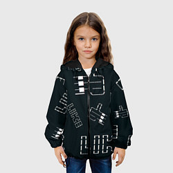 Куртка с капюшоном детская Лайк, цвет: 3D-черный — фото 2