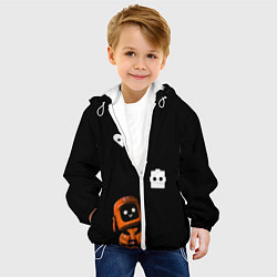Куртка с капюшоном детская Милый робот, цвет: 3D-белый — фото 2