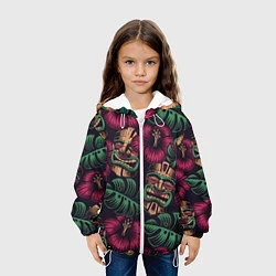 Куртка с капюшоном детская Тропический, цвет: 3D-белый — фото 2