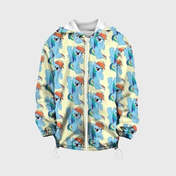 Куртка с капюшоном детская Rainbow Dash, цвет: 3D-белый