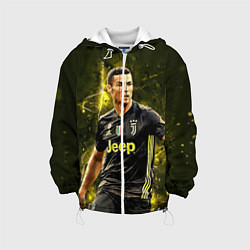 Куртка с капюшоном детская Cristiano Ronaldo Juventus, цвет: 3D-белый