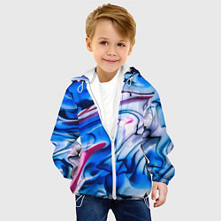 Куртка с капюшоном детская ТАЙ ДАЙ ОКЕАН ЧЕРНИЛ, цвет: 3D-белый — фото 2