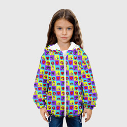 Куртка с капюшоном детская Поп-арт, цвет: 3D-белый — фото 2