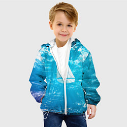 Куртка с капюшоном детская Парусная лодка, цвет: 3D-белый — фото 2