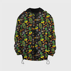 Куртка с капюшоном детская Время порыбачить, цвет: 3D-черный