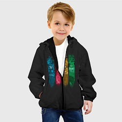 Куртка с капюшоном детская Неистовый Квартет, цвет: 3D-черный — фото 2