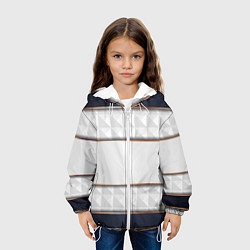 Куртка с капюшоном детская White 3d lines, цвет: 3D-белый — фото 2
