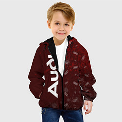 Куртка с капюшоном детская Ауди - Краска Паттерн, цвет: 3D-черный — фото 2