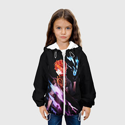Куртка с капюшоном детская ТАРТАЛЬЯ - GENSHIN IMPACT NEON, цвет: 3D-белый — фото 2