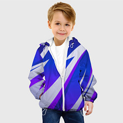 Куртка с капюшоном детская SPORT STYLE BLUE, цвет: 3D-белый — фото 2