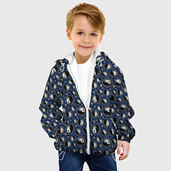 Куртка с капюшоном детская Бильярд 8, цвет: 3D-белый — фото 2