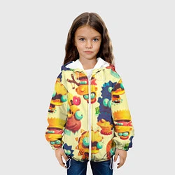 Куртка с капюшоном детская Crazy Simpsons, цвет: 3D-белый — фото 2