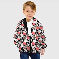 Куртка с капюшоном детская Карты, цвет: 3D-черный — фото 2