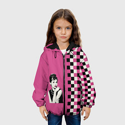 Куртка с капюшоном детская Энди Уорхолл Одри Хебберн, цвет: 3D-черный — фото 2
