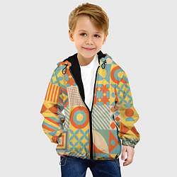Куртка с капюшоном детская Геометрия, цвет: 3D-черный — фото 2