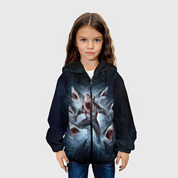 Куртка с капюшоном детская АКУЛА МОНСТР, цвет: 3D-черный — фото 2