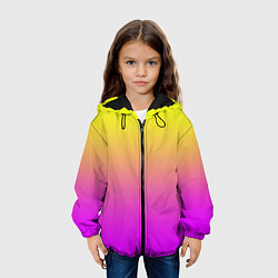 Куртка с капюшоном детская Яркий рассвет, цвет: 3D-черный — фото 2