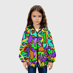 Куртка с капюшоном детская Хаус в душе и голове, цвет: 3D-черный — фото 2
