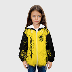 Куртка с капюшоном детская CYBERPUNK 2077 КИБЕРПАНК 2077, цвет: 3D-белый — фото 2