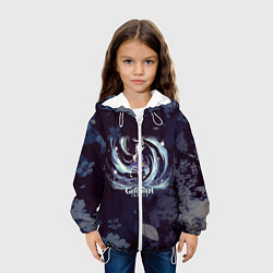 Куртка с капюшоном детская Genshin Impact - Аяка, цвет: 3D-белый — фото 2
