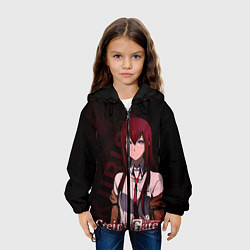 Куртка с капюшоном детская Курису Макисе Врата Штейна, цвет: 3D-черный — фото 2