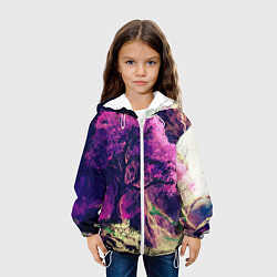 Куртка с капюшоном детская ДЕРЕВО САКУРЫ, цвет: 3D-белый — фото 2