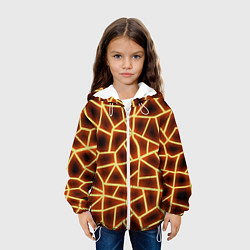 Куртка с капюшоном детская Огненная геометрия, цвет: 3D-белый — фото 2