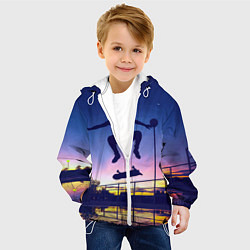 Куртка с капюшоном детская Skateboarding, цвет: 3D-белый — фото 2
