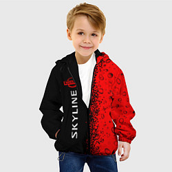 Куртка с капюшоном детская Nissan Skyline - Paint Vertical, цвет: 3D-черный — фото 2