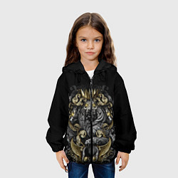 Куртка с капюшоном детская Золотой лев, цвет: 3D-черный — фото 2